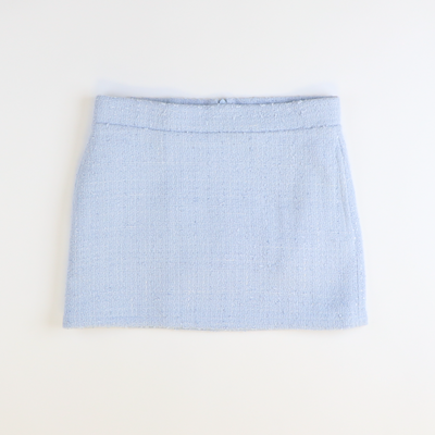 Tweed Jackie Skirt - Light Blue