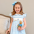 Smocked Storybook Rabbits Collared Dress - Light Blue Stripe Seersucker