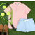 Boys Signature Knit Polo - Coral Thin Stripe - Stellybelly