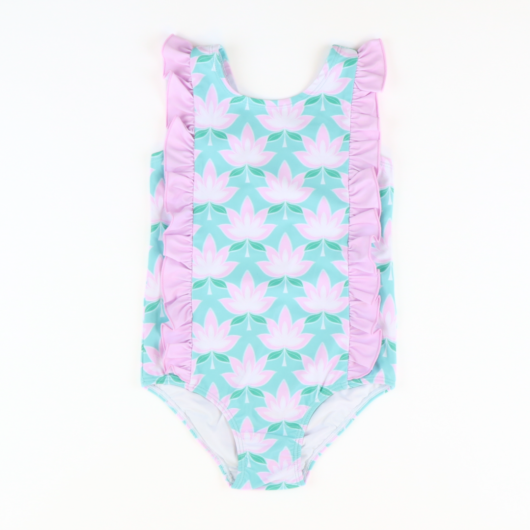 Ruffle Swimsuit - Island Bloom Print - Stellybelly
