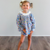 Eyelet Ruffle Set - Blue Floral - Stellybelly