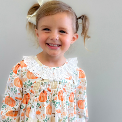 Eyelet Ruffle Set - Autumn Pumpkins - Stellybelly
