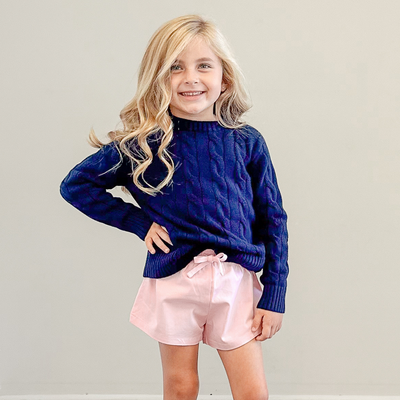 Girls Twill Shorts - Light Pink