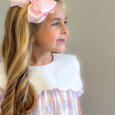 Collared Dress - Scalloped Floral Pumpkins - Stellybelly