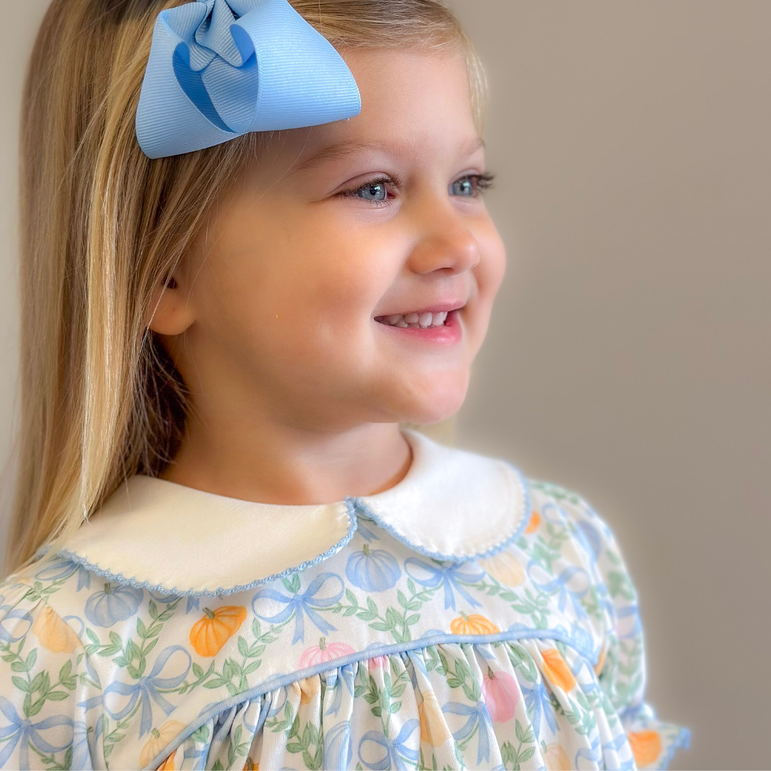 Playground Pocket Set - Pumpkin Blue Bow Trellis - Stellybelly