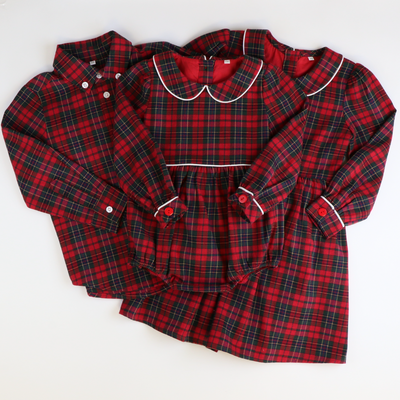 Collared Dress - Red Plaid - Stellybelly