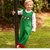 Smocked Santa Faces Longall - Christmas Green Corduroy - Stellybelly
