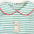 Appliquéd Labrador Collared Boy Long Bubble - Christmas Green Stripe Knit - Stellybelly