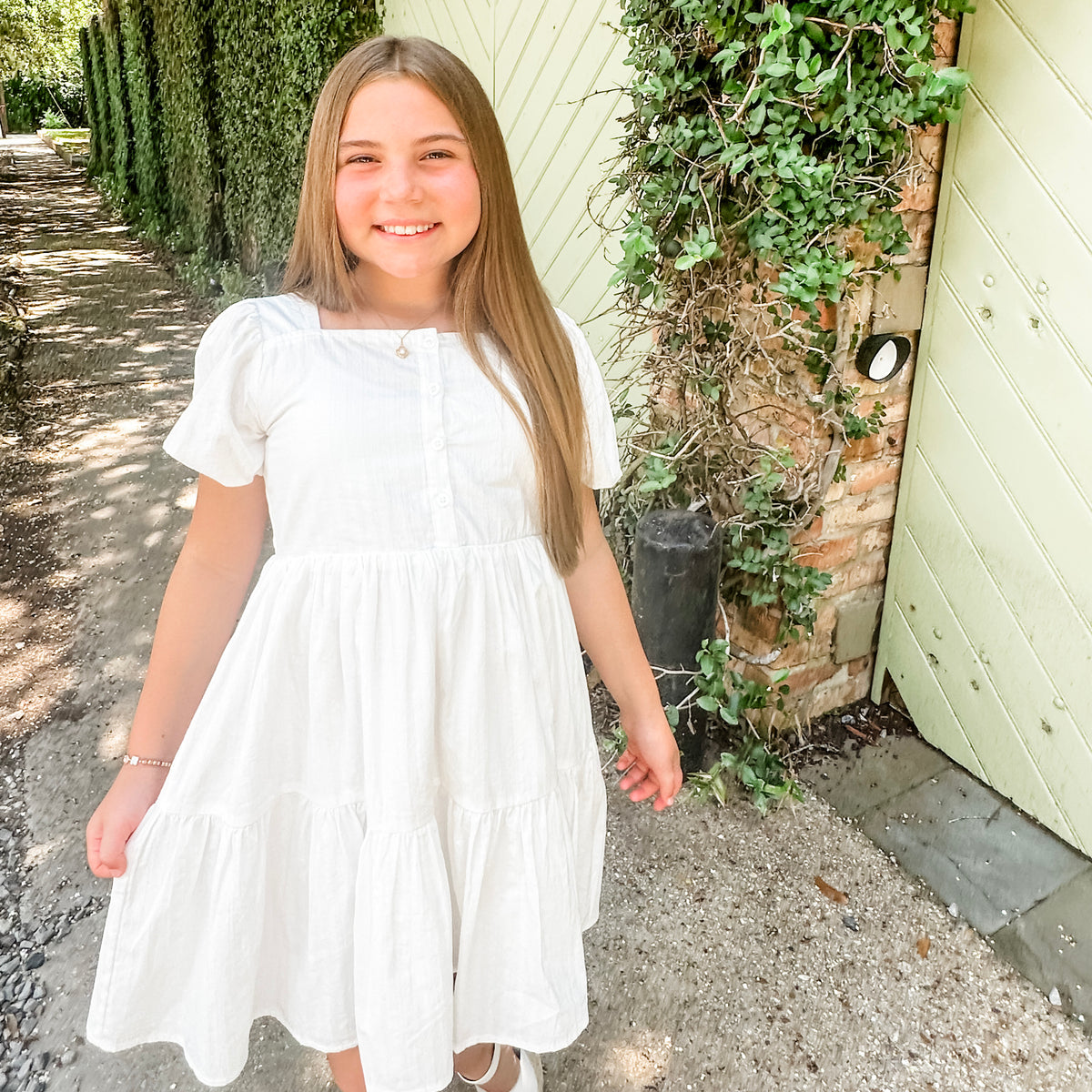 White Tiered Dress