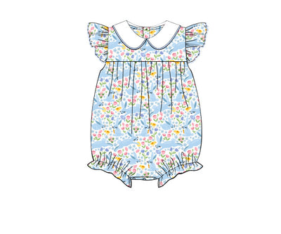 Collared Knit Girl Bubble - Bunny Hop