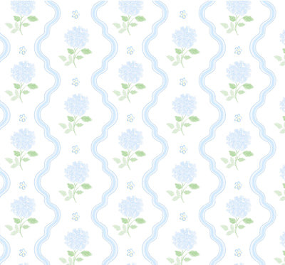 Smocked Blue Bunnies Dress- Hydrangea Blooms