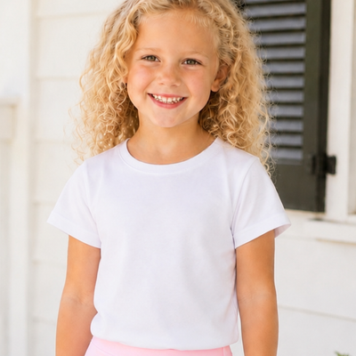 Out & About Girl's Tee - White