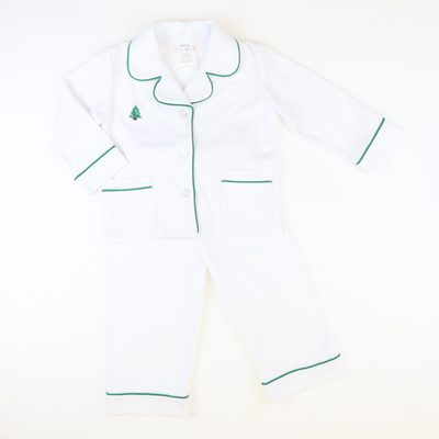 Embroidered Christmas Tree Pajama Set - Stellybelly