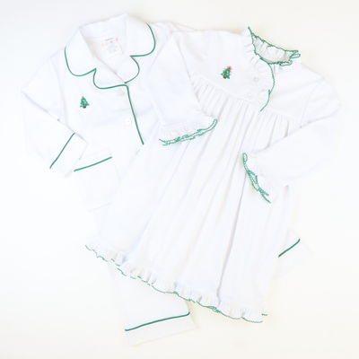 Embroidered Christmas Tree Knit Gown - Stellybelly