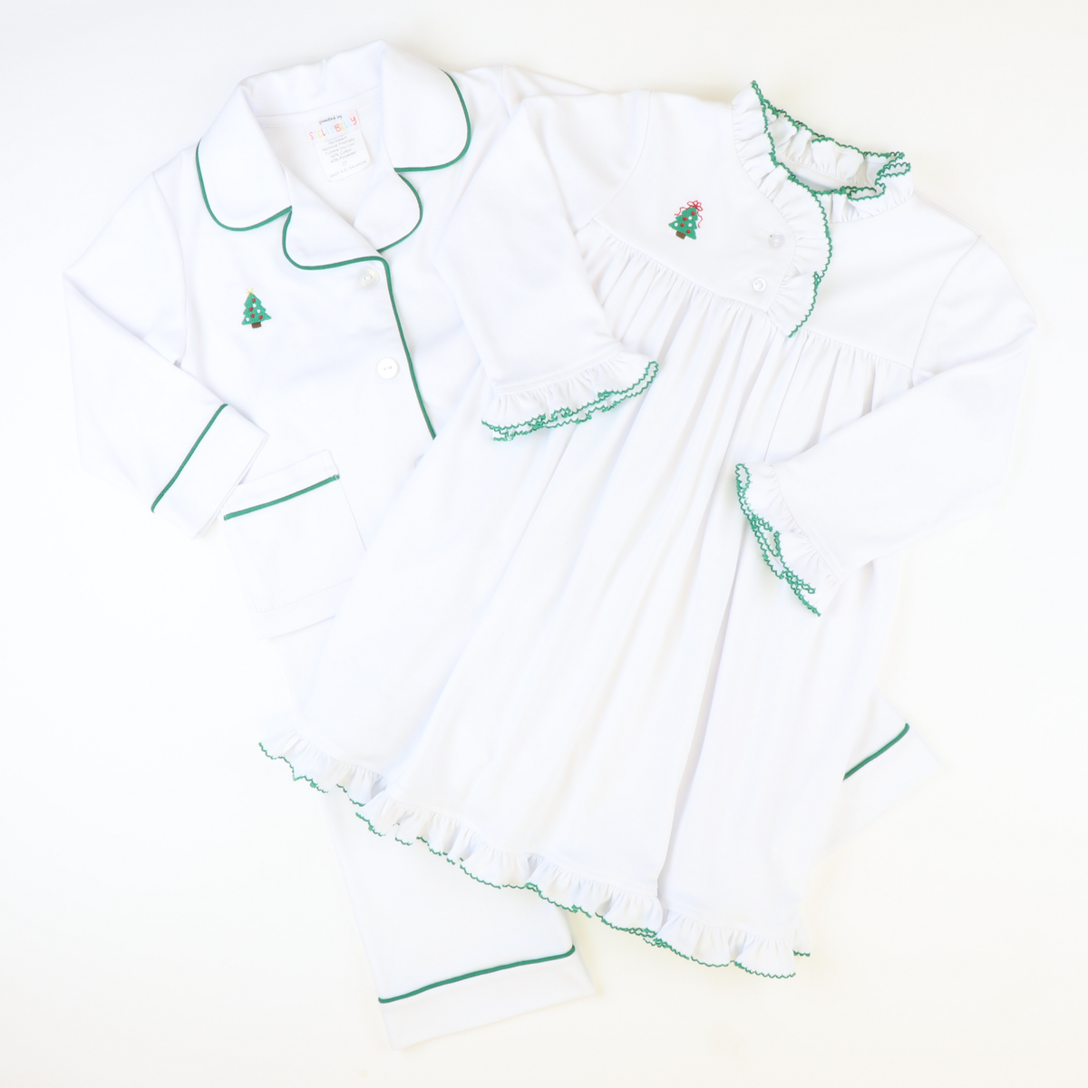 Embroidered Christmas Tree Loungewear Set - Stellybelly
