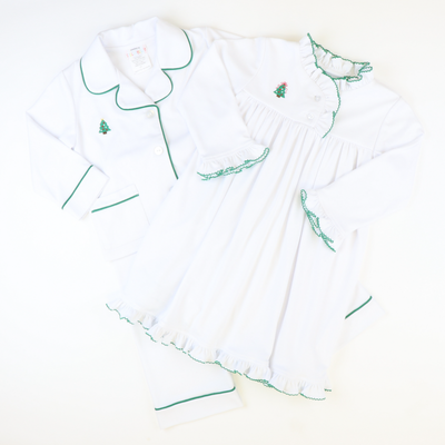 Embroidered Christmas Tree Loungewear Set - Stellybelly