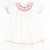 Smocked Christmas Holly Geo Bishop - White Corduroy - Stellybelly