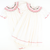 Smocked Christmas Holly Geo Long Bubble - White Corduroy - Stellybelly