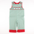 Smocked Santa Faces Longall - Christmas Green Mini-Gingham - Stellybelly