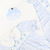 Blue Chinoiserie Pumpkin Appliqué Flutter Top - White Knit