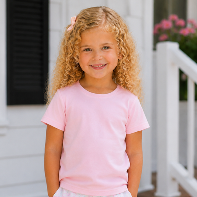 Out & About Girl's Tee - Light Pink