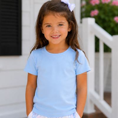 Out & About Girl's Tee - Light Blue