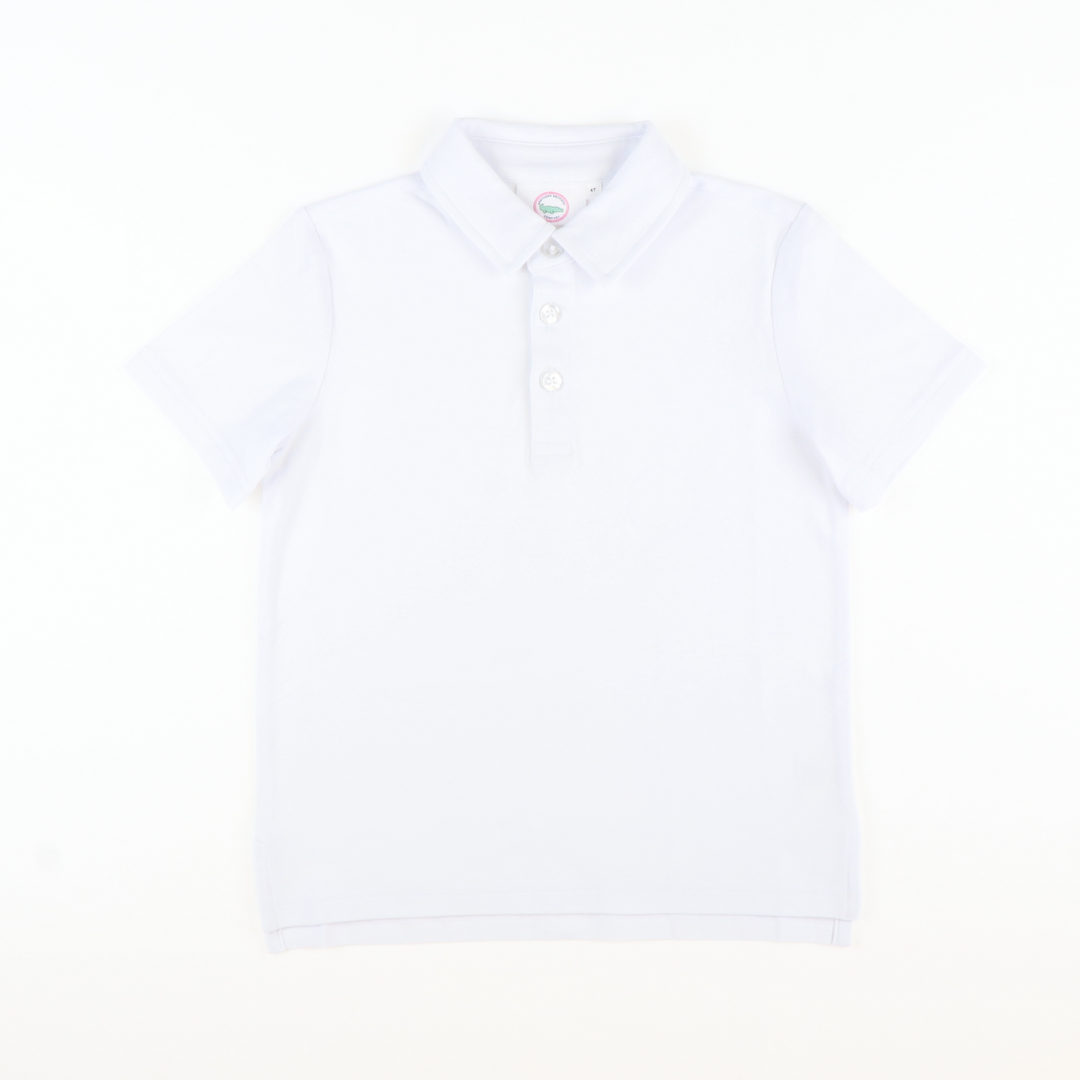 Signature Polo - White Knit