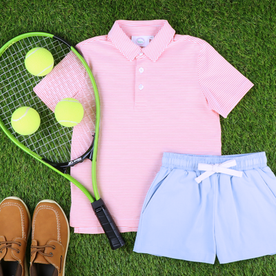 Signature Polo - Pink Stripe Knit