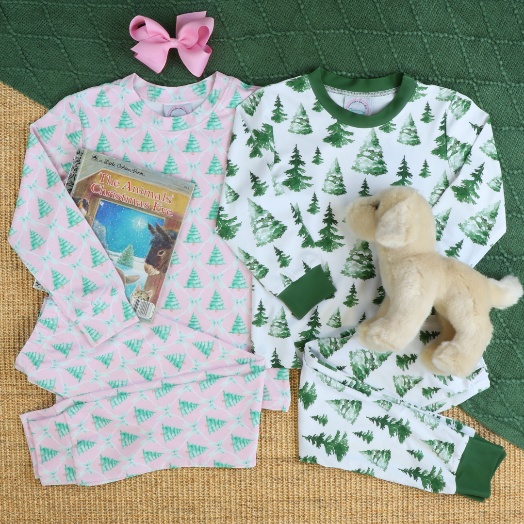 Knit Pajama Set - Christmas Trees