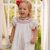 Smocked Christmas Holly Geo Bishop - White Corduroy - Stellybelly