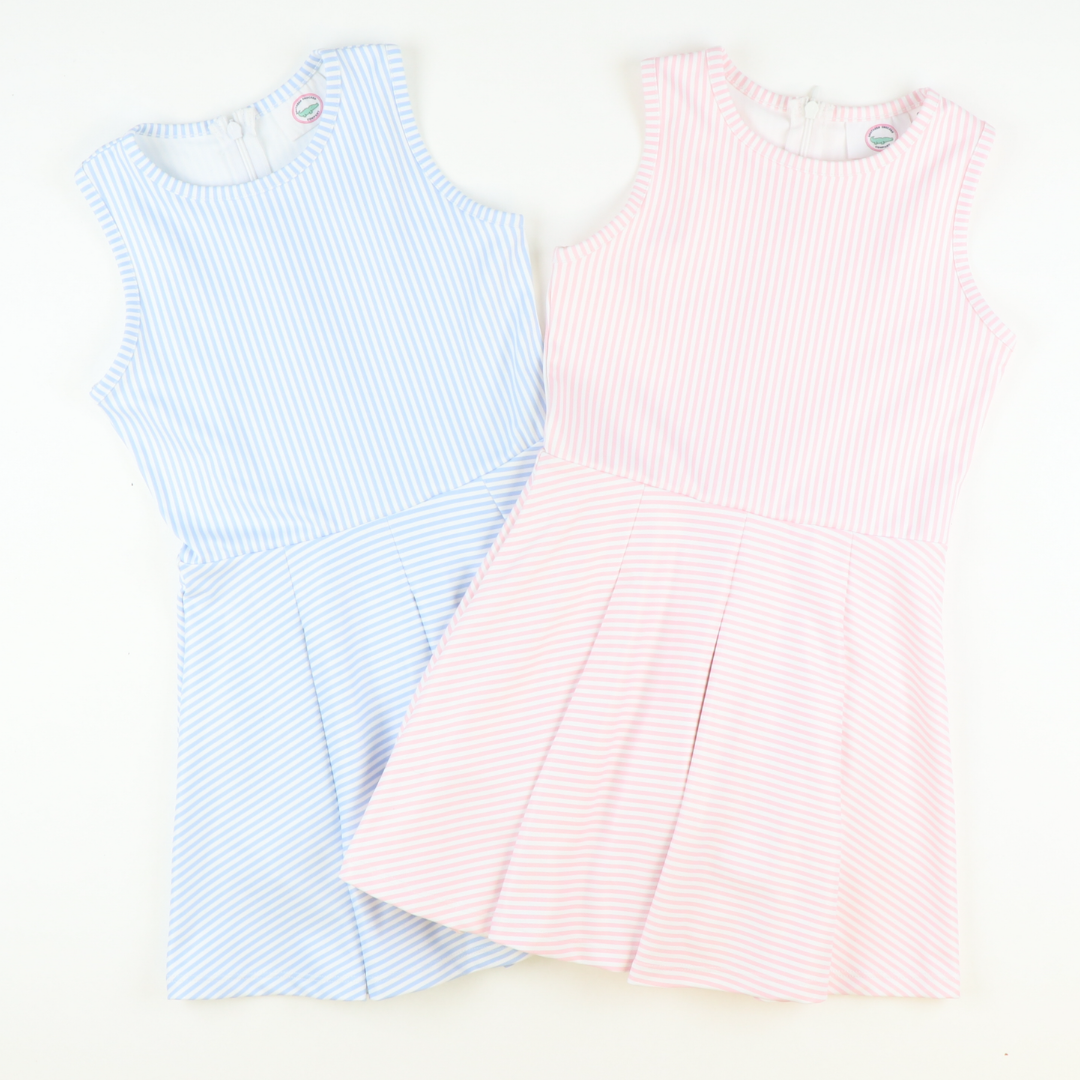Performance Dress - Light Blue Stripes 4T Performance Dress - Light Blue Stripes 4T