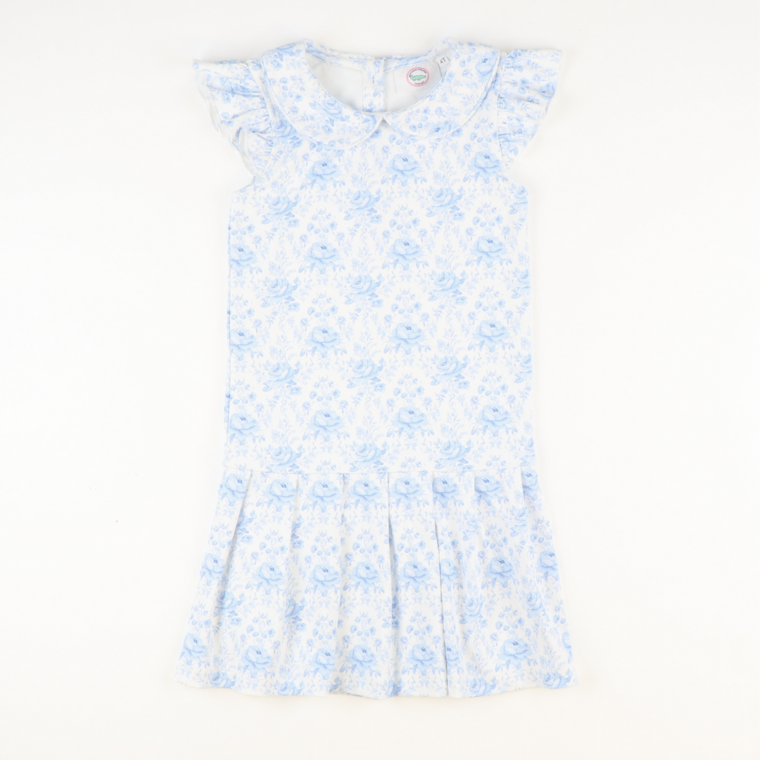 Country Club Dress - Fancy Blue Floral