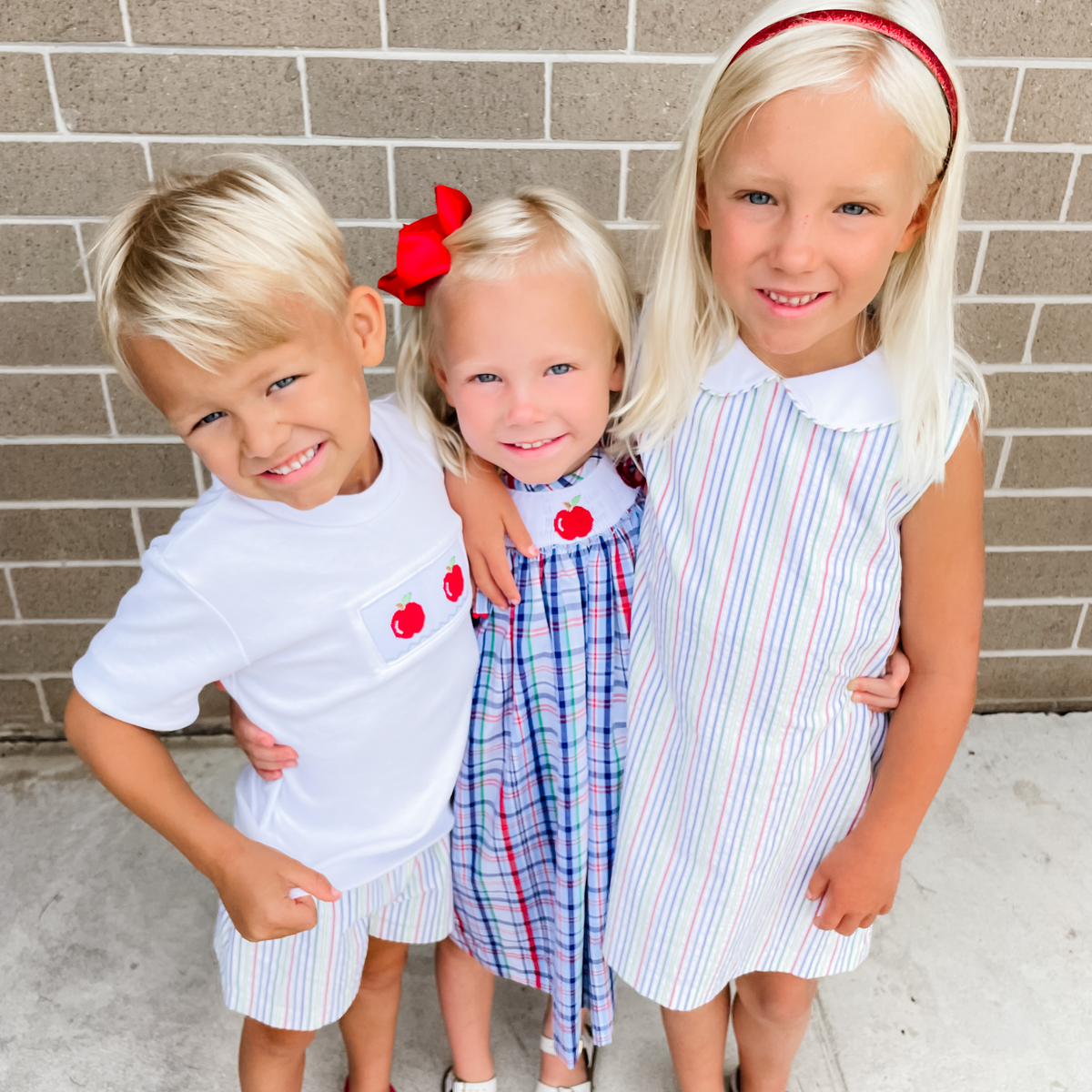 Collared Sleeveless Dress - Multicolor Stripe Seersucker - Stellybelly