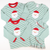 Appliquéd Santa Face Boy Long Bubble - Christmas Green Stripe Knit - Stellybelly