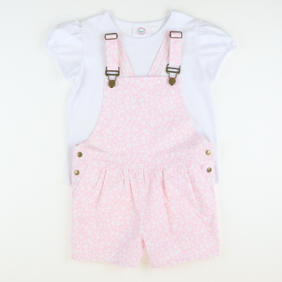 Overalls - Light Pink Floral - Stellybelly