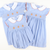Smocked Geo Pumpkins Collared Girl Bubble - Blue Mini Gingham - Stellybelly