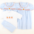Smocked Classic Pumpkins Short Sleeve White Knit Shirt - Stellybelly