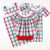 Smocked Santa Faces Bishop - Christmas Party Plaid - Stellybelly