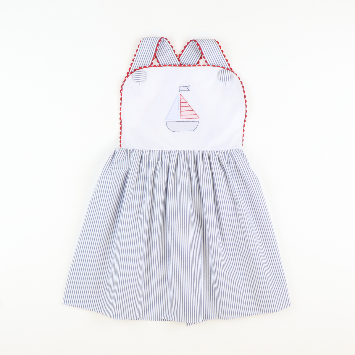 Embroidered Sailboat Dress - Stellybelly