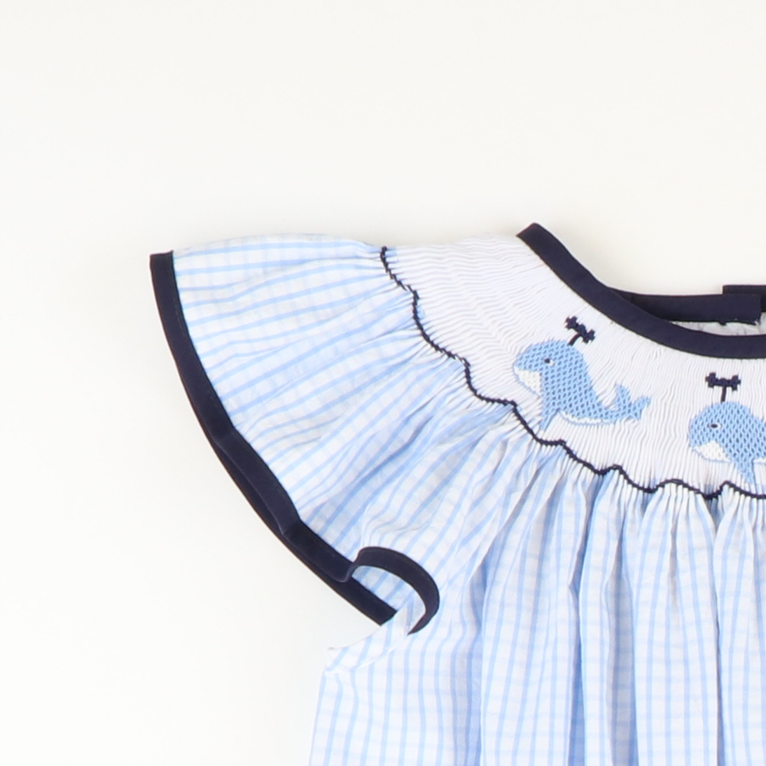 Smocked Whales Girl Bubble - Stellybelly