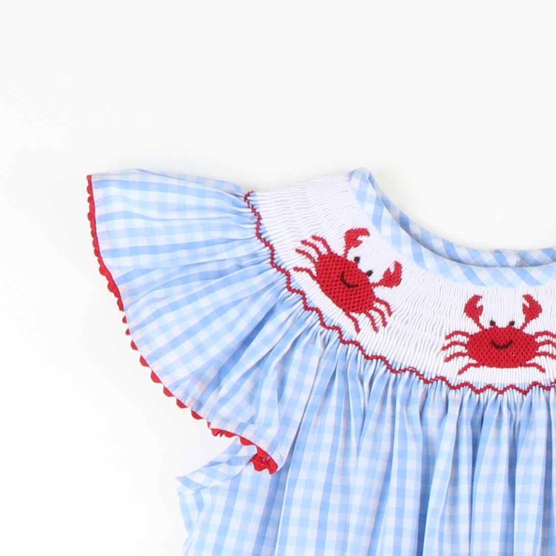 Smocked Crab Girl Bubble - Stellybelly