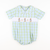 Smocked Classic Storybook Rabbits Collared Boy Bubble - Blue & Green Plaid - Stellybelly