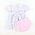 Smocked Geo Collared Top & Bloomer Set - Pink Poppy - Stellybelly