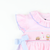 Smocked Bunnies & Baskets Girl Bubble - Light Pink Seersucker Windowpane - Stellybelly