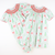 Smocked Heirloom Christmas Trees Geo Girl Long Bubble - Stellybelly