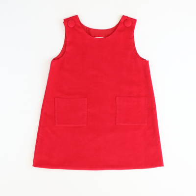 Classic Corduroy Jumper - Holiday Red - Stellybelly