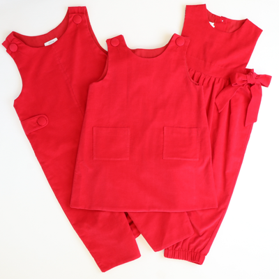 Classic Corduroy Jumper - Holiday Red - Stellybelly