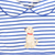 Appliquéd Labrador Collared Boy Long Bubble - Royal Blue Stripe Knit - Stellybelly