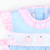 Embroidered Candy Apples Ruffle Dress - Light Blue Pique - Stellybelly