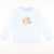 Appliquéd Turkey Long Sleeve Shirt - Light Blue Stripe Knit - Stellybelly